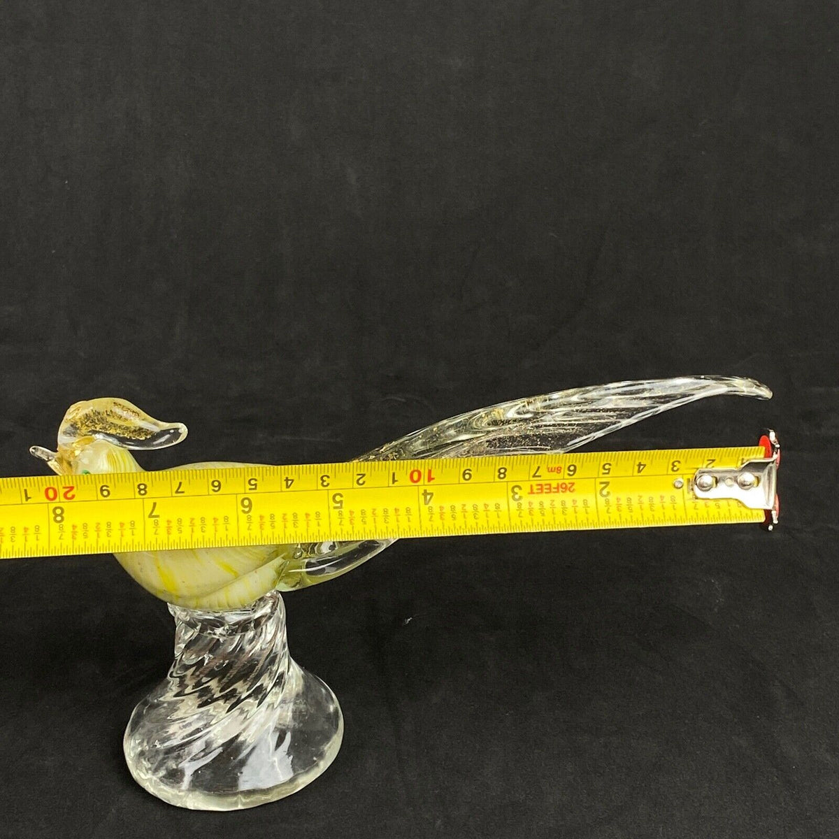 Handmade Glass Pheasant Bird 5" Tall