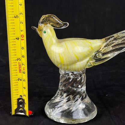 Handmade Glass Pheasant Bird 5" Tall