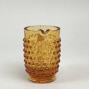 Vintage Miniature Childs Amber Depression Glass Pitcher 3" Hobnail