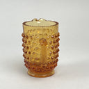 Vintage Miniature Childs Amber Depression Glass Pitcher 3" Hobnail