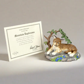 Lenox Mountain Daydreams Cougar 1996 Fine Porcelain Figurine with COA