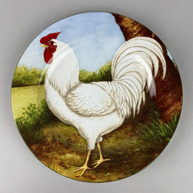 Set of 2 David Carter Brown Collection On the Farm  8 1/4"  Rooster Plate
