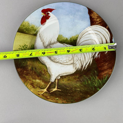 Set of 2 David Carter Brown Collection On the Farm  8 1/4"  Rooster Plate