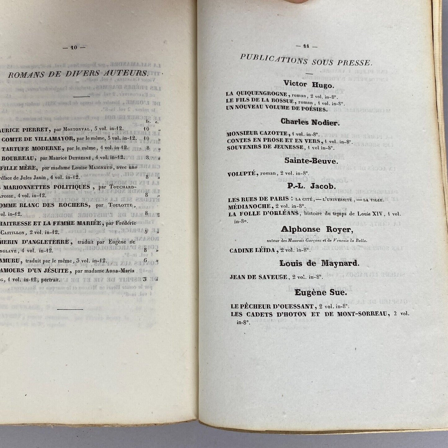 Oeuvres Completes  de Victor Hugo 1819-1834,  published in Paris in 1834