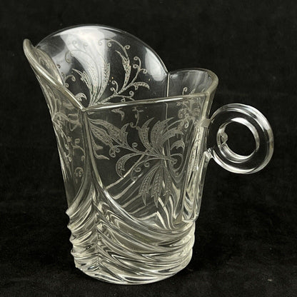 Frosty Dawn by HEISEY Creamer 4" tall Clear Glass