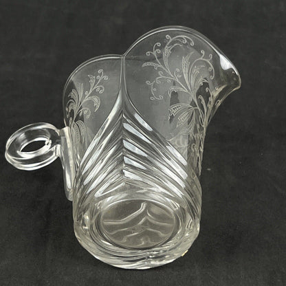 Frosty Dawn by HEISEY Creamer 4" tall Clear Glass