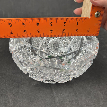 Vintage EAPG Cut Crystal Glass Bowl 7" Wide x 3" Tall