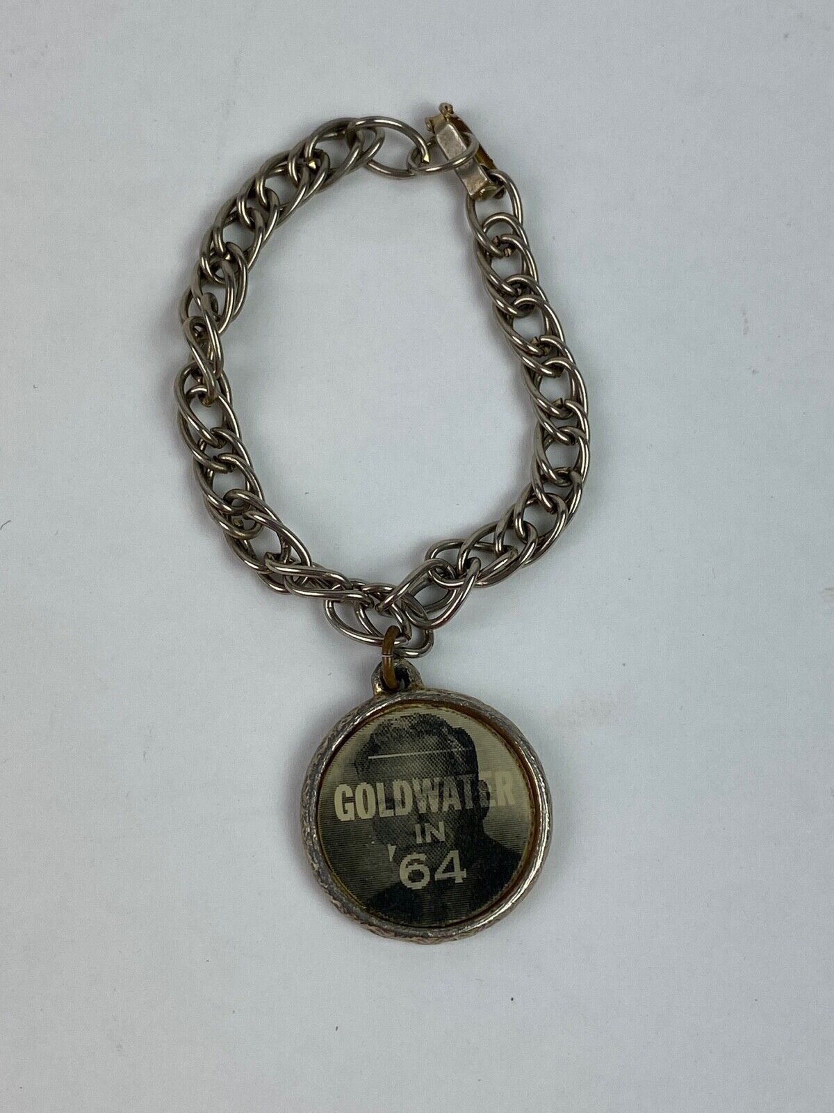 Vintage Political 1" Diameter on 6" Bracelet (Goldwater in 1964)