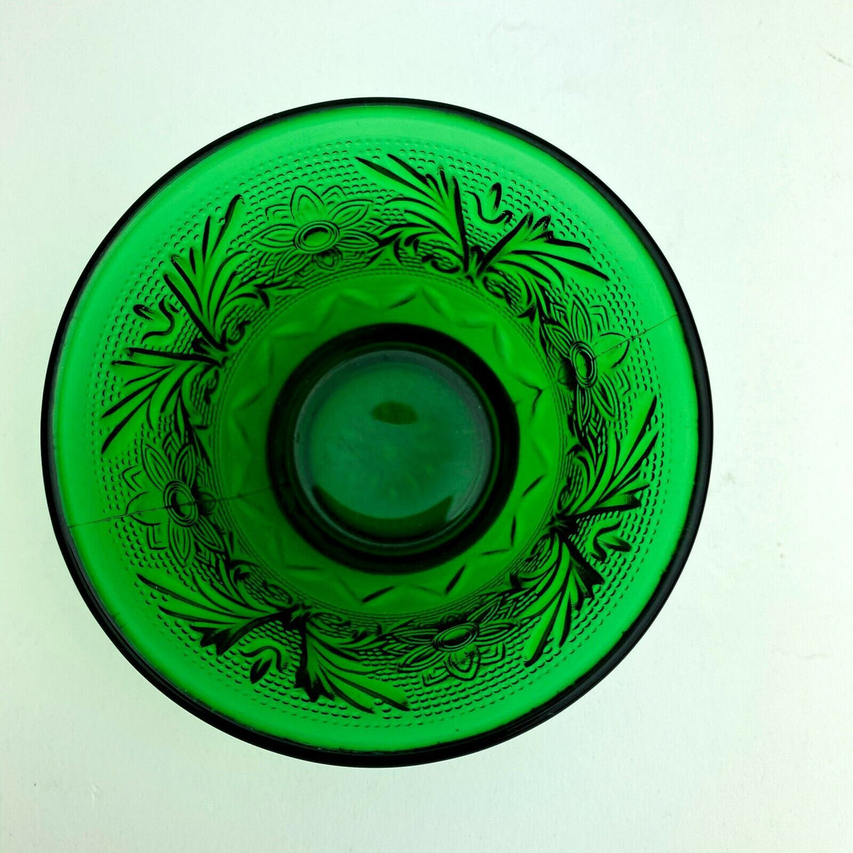 Tiara Emerald Green Glass Cup/Bowl (Orange Juice, Snack Custard)