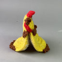 Handmade Crocheted Yellow Chicken Chic Pot Holder (Small, Cute)