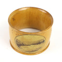 Antique Mauchline Napkin Ring 'Tweed' Abbotsford(2" diameter, 1.5" Width)