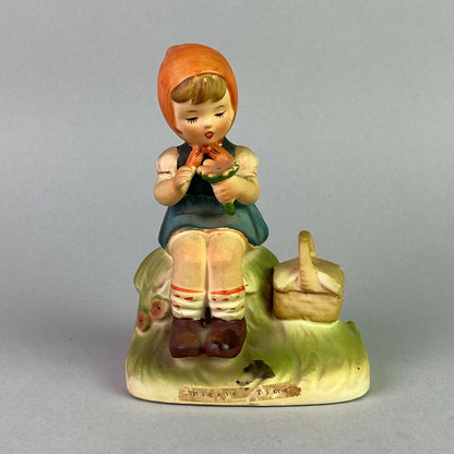 ERICH STAUFFER Picnic Time Vintage Girl Figurine Japan Arnat 1953-70