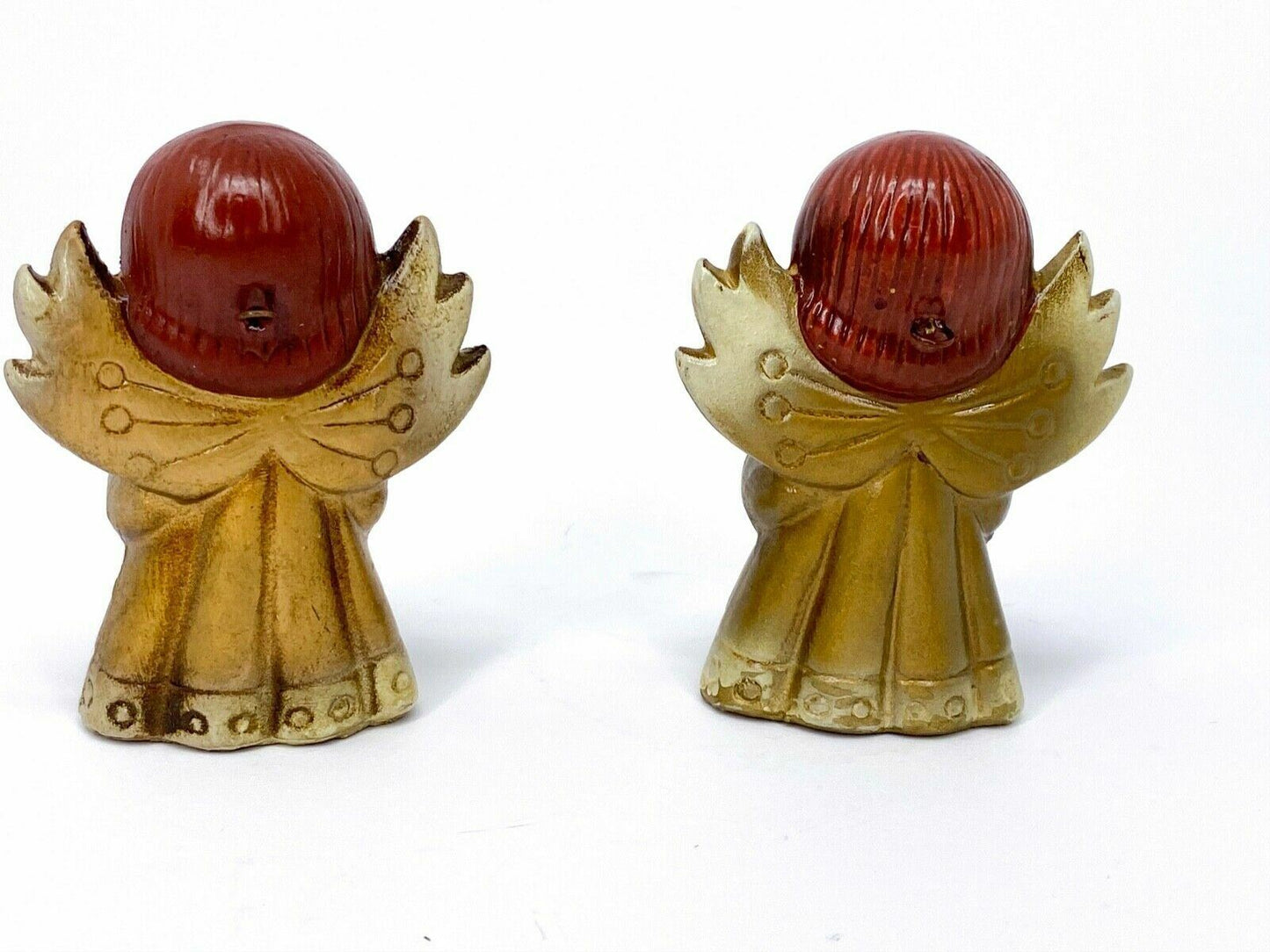 Lot of 2 Vintage Singing Angels Christmas Figurine Ornament