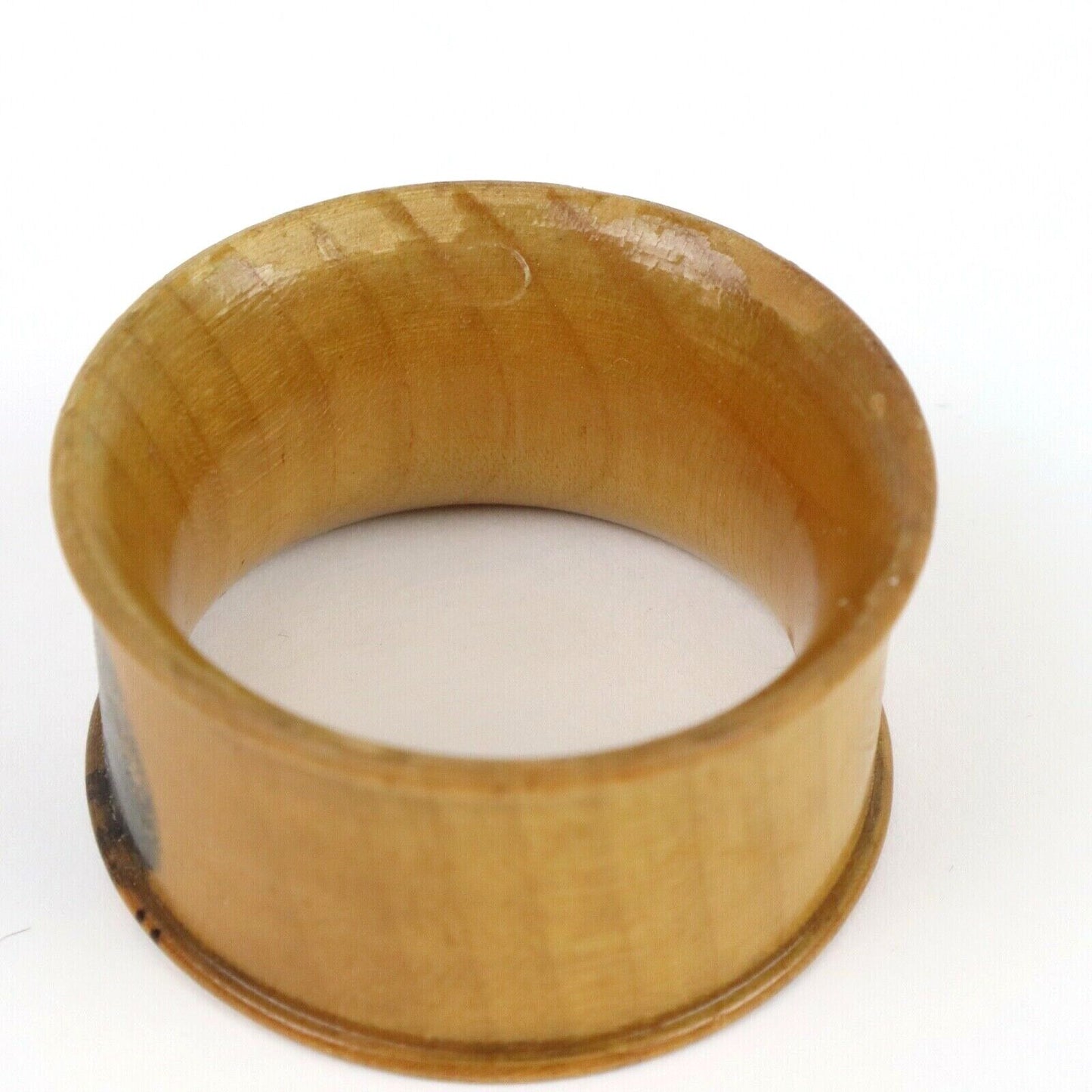 Antique Mauchline Napkin Ring 'Kinnoul Cliff' Abbotsford (2" diameter, 1" Width)