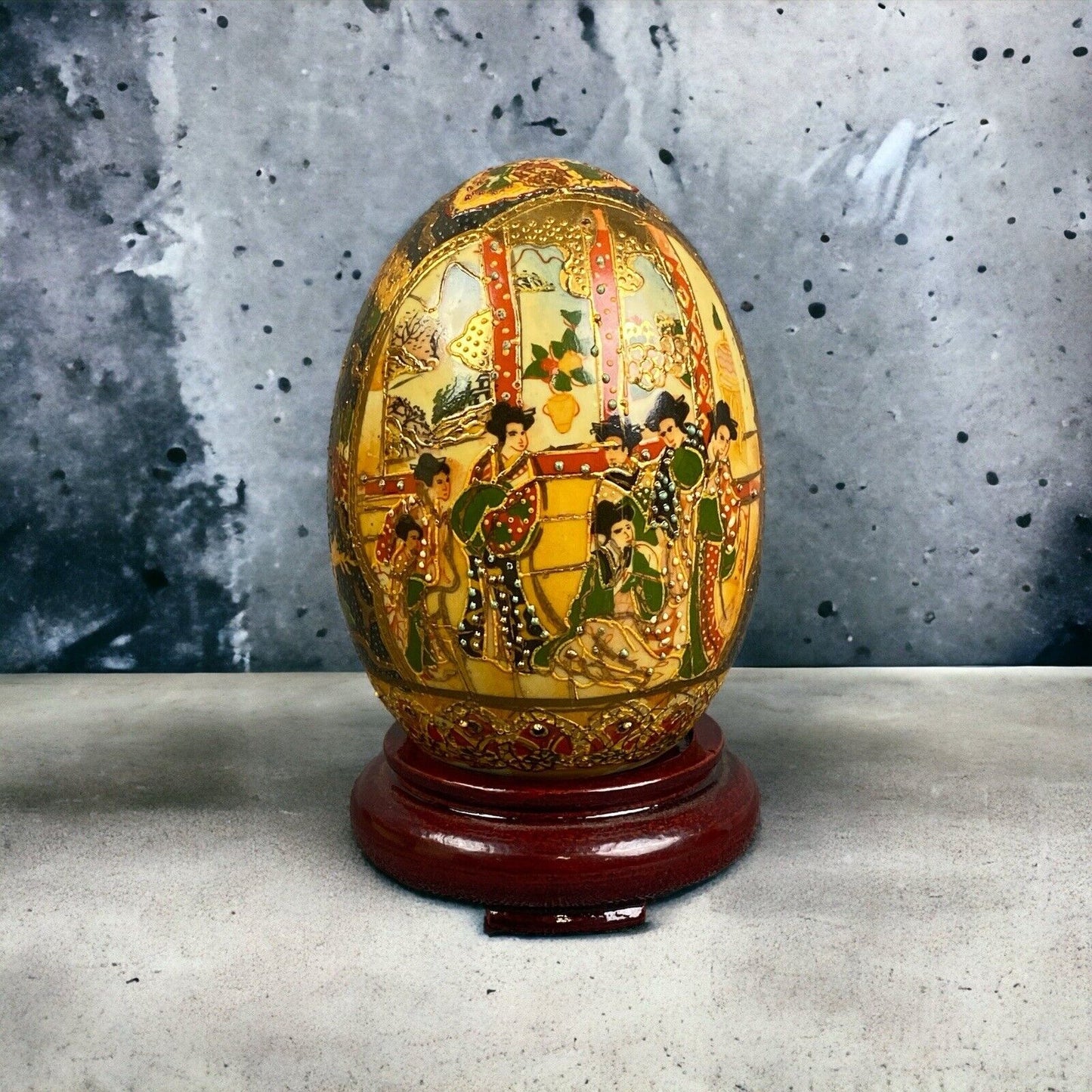 Japan Satsuma 4" Tall, 5" with Base Hand Painted Vintage