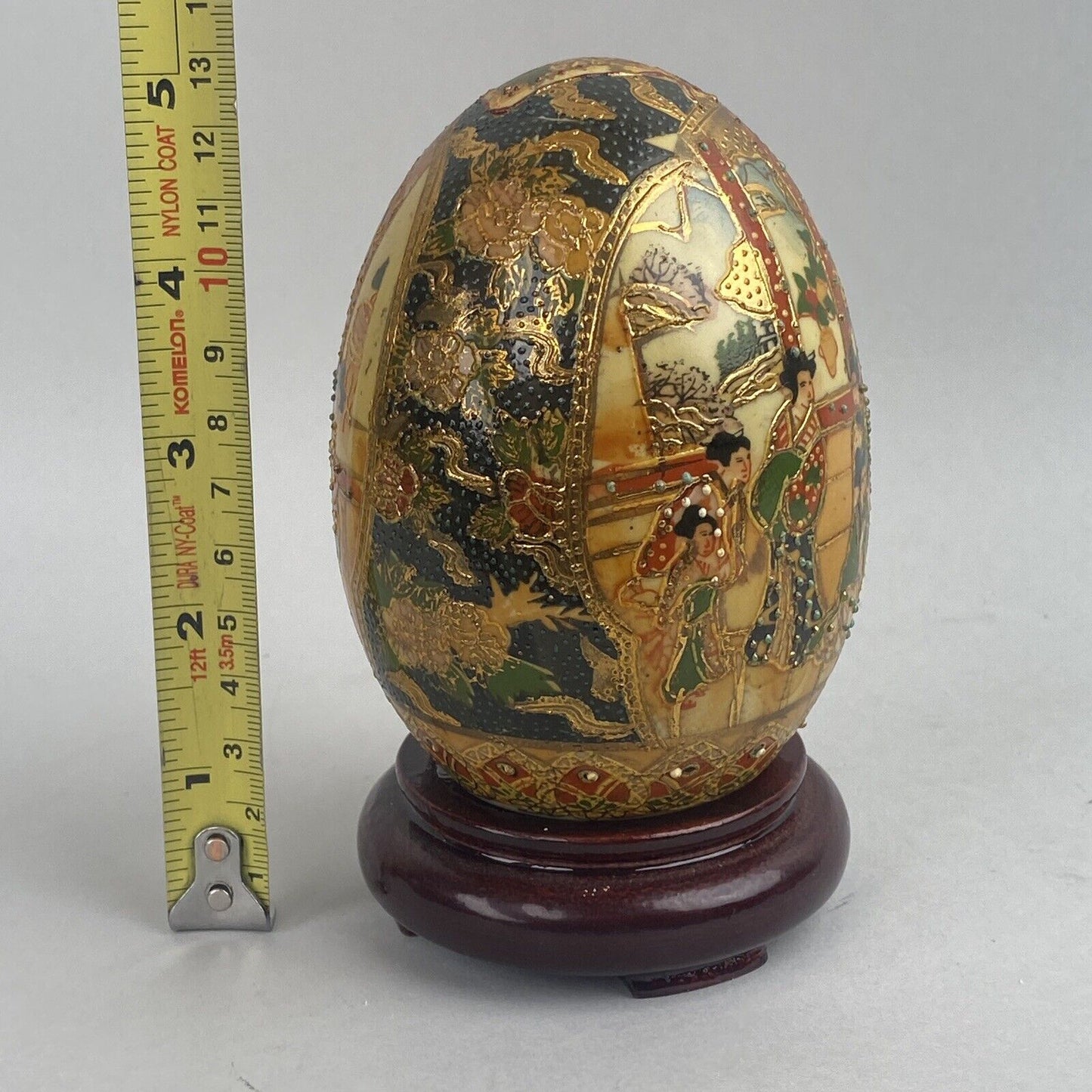 Japan Satsuma 4" Tall, 5" with Base Hand Painted Vintage