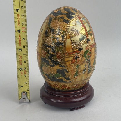 Japan Satsuma 4" Tall, 5" with Base Hand Painted Vintage