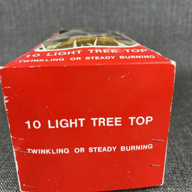 Vintage Ceramic ANGEL Lighted Tree Topper w/ Original Box (Not Working)