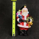 Glassware Art Studio Poland Santa Blown Glass Ornament Hand Painted