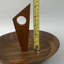 Vintage KUSTOM KRAFT Mid Century Wood Serving Dish with Handle USA