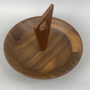 Vintage KUSTOM KRAFT Mid Century Wood Serving Dish with Handle USA