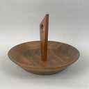 Vintage KUSTOM KRAFT Mid Century Wood Serving Dish with Handle USA