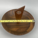 Vintage KUSTOM KRAFT Mid Century Wood Serving Dish with Handle USA