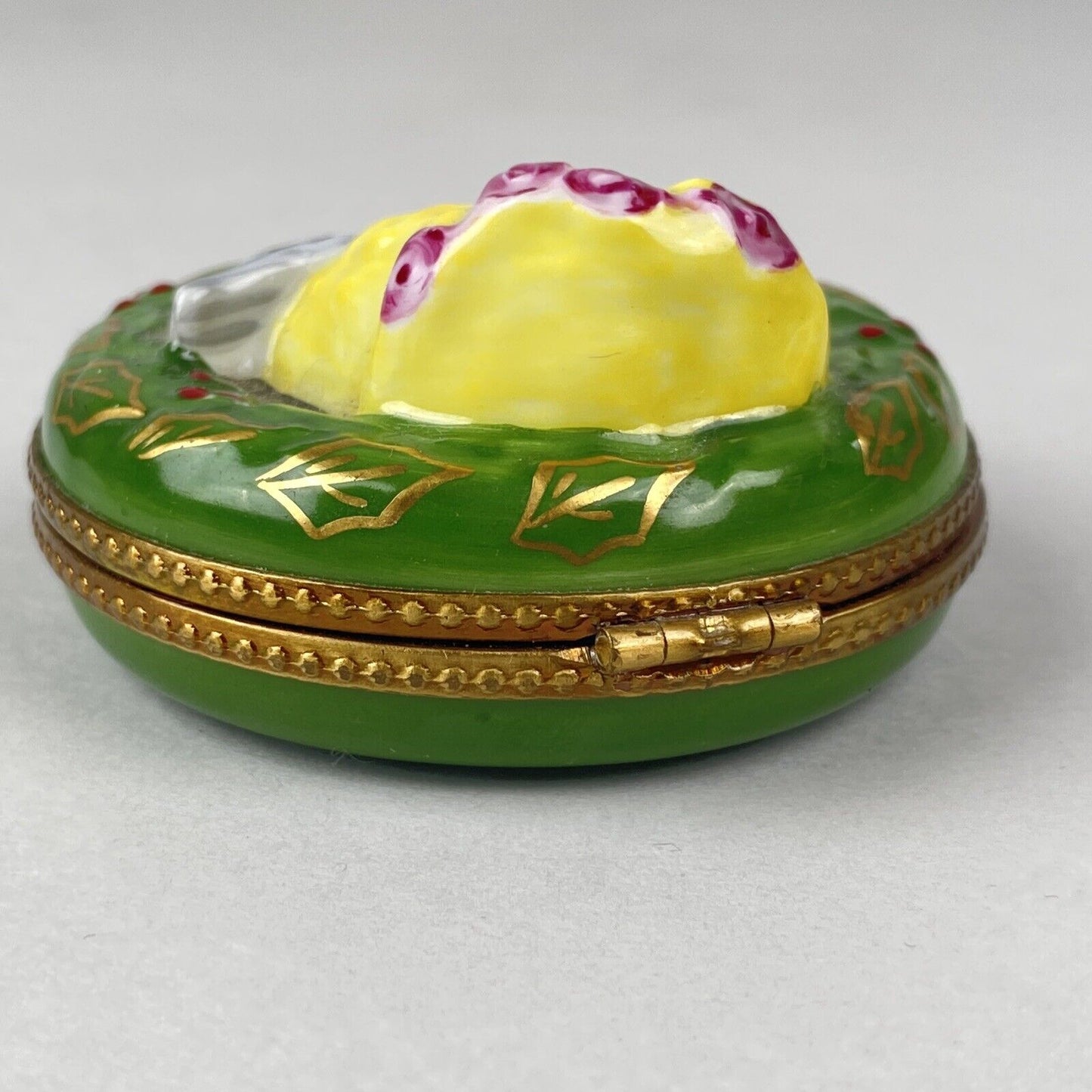 La Gloriette Limoges France Trinket Box Hand-Painted Angel