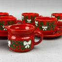 Waechtersbach GERMAN Christmas, 7 Mugs, Saucer, Creamer & Sugar Bowl