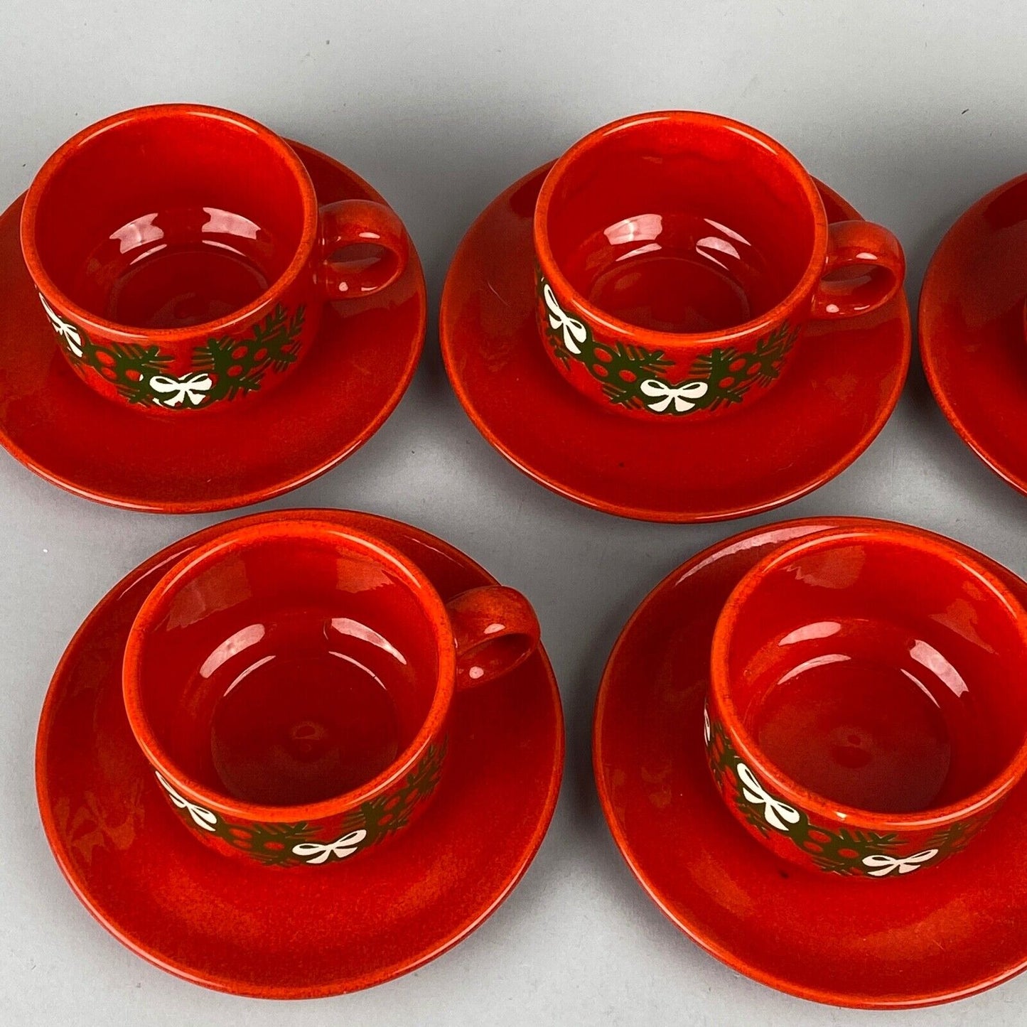 Waechtersbach GERMAN Christmas, 7 Mugs, Saucer, Creamer & Sugar Bowl