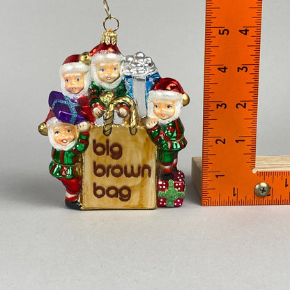 Polonaise Kurt Adler Bloomie Elves Glass Christmas Ornament Santa