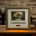 The Mountain Retreat By Thomas Kinkade with Paint Brush - Conservation Glass