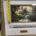 The Mountain Retreat By Thomas Kinkade with Paint Brush - Conservation Glass