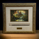 The Mountain Retreat By Thomas Kinkade with Paint Brush - Conservation Glass