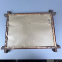 Antique Rectangular Wood Decorative Frame with Glass 17.5" x 13.5"