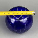 Cobalt Blue Crystal Rose Bowl in Lady Anne Starburst Pattern