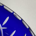 Cobalt Blue Crystal Rose Bowl in Lady Anne Starburst Pattern