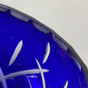 Cobalt Blue Crystal Rose Bowl in Lady Anne Starburst Pattern