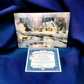 Thomas Kinkade Deer Creek Cottage Decorative Collector Plate with Certificate