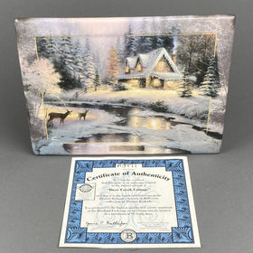 Thomas Kinkade Deer Creek Cottage Decorative Collector Plate with Certificate