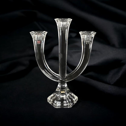 Nachtmann  3 - Arm Crystal Candle Stick Holder 11"