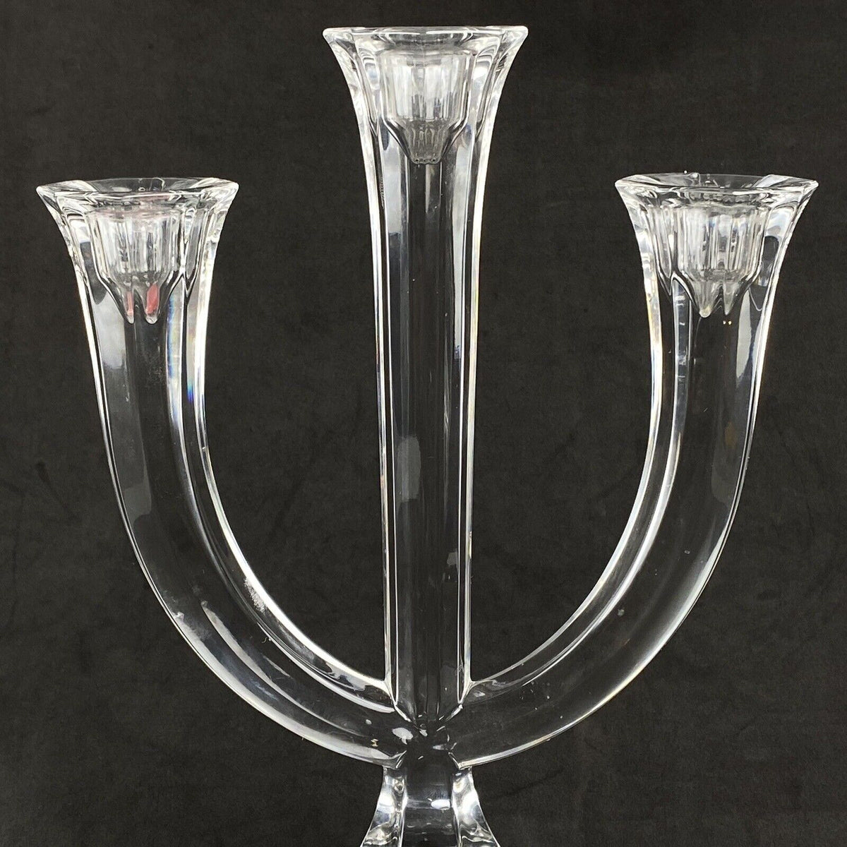 Nachtmann  3 - Arm Crystal Candle Stick Holder 11"