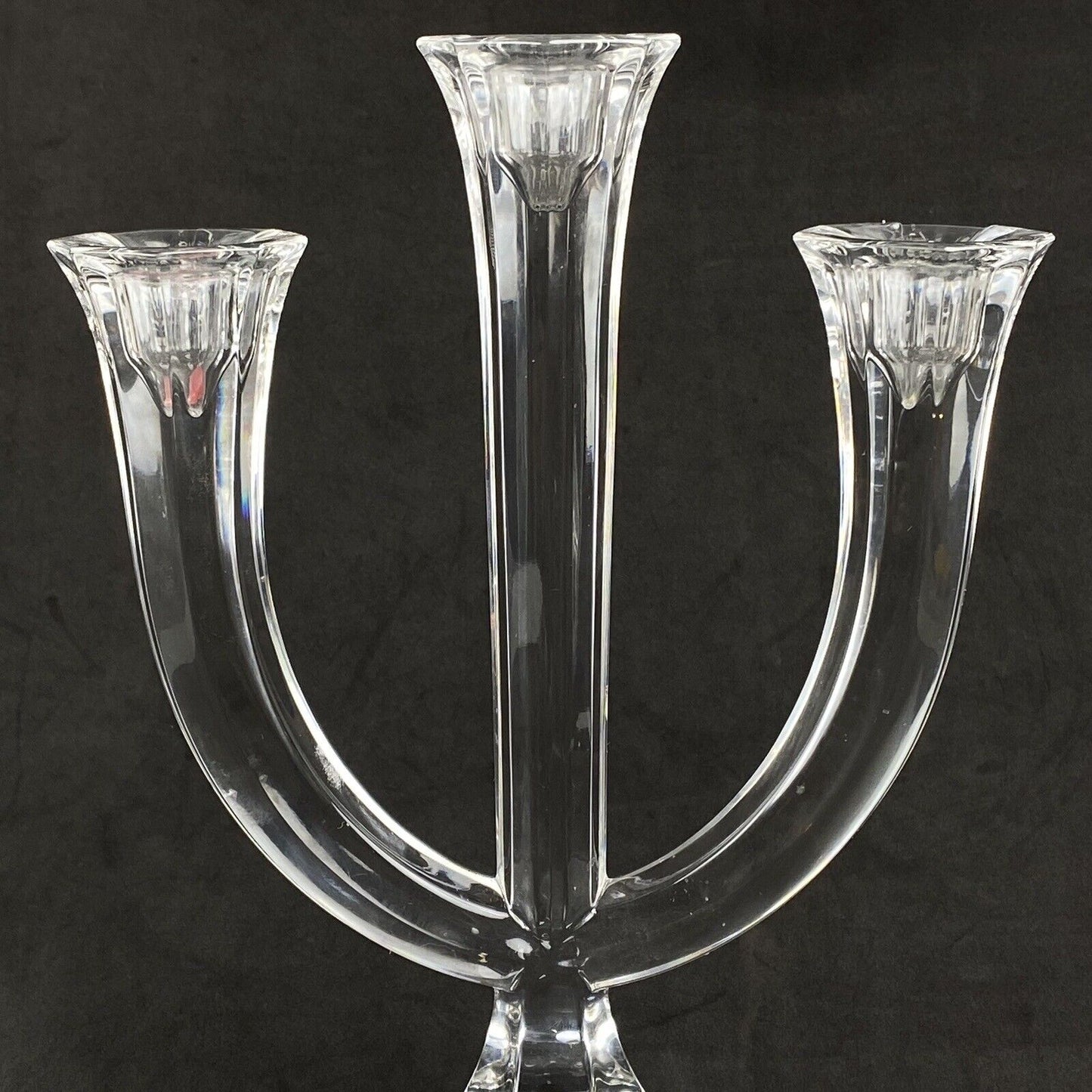 Nachtmann  3 - Arm Crystal Candle Stick Holder 11"