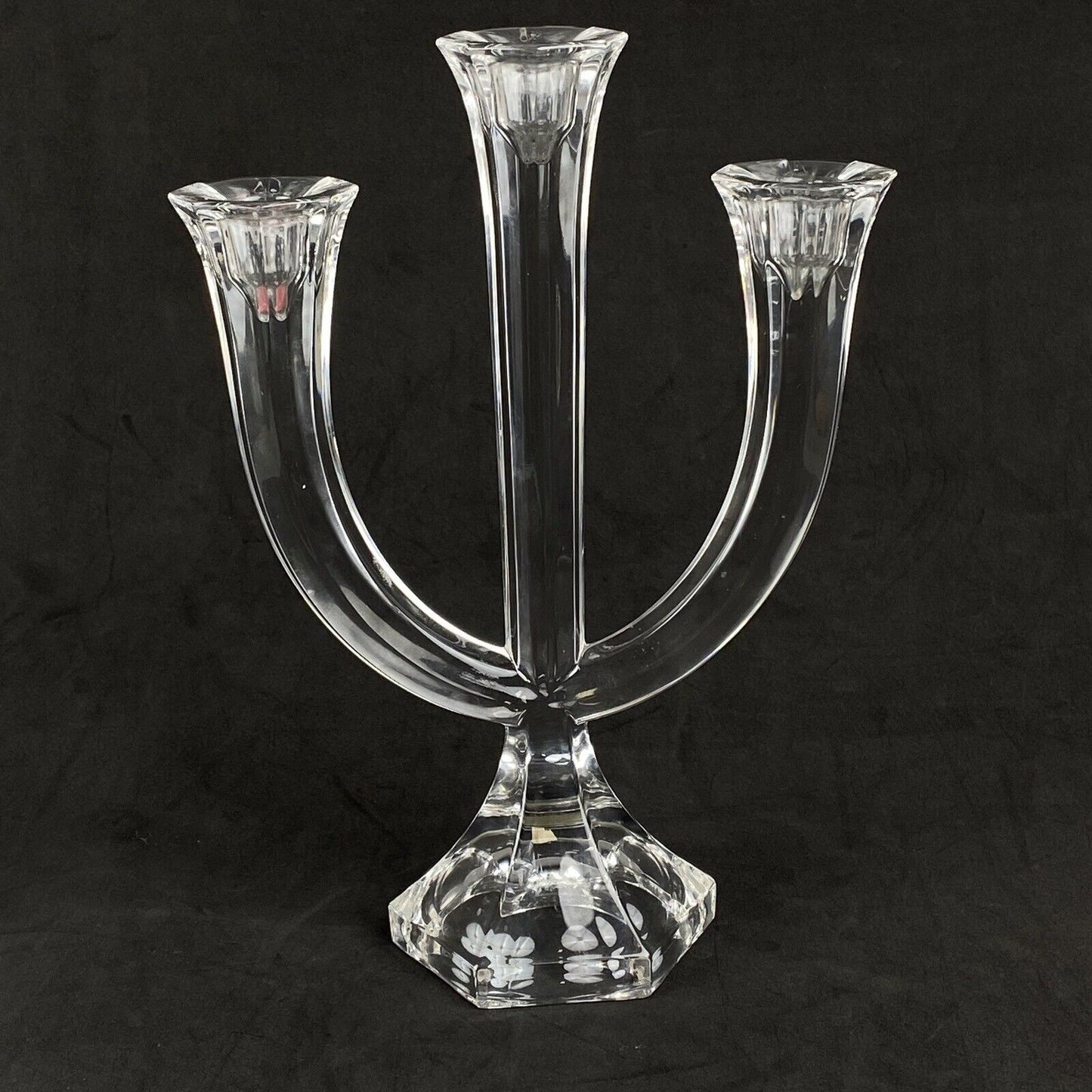 Nachtmann  3 - Arm Crystal Candle Stick Holder 11"