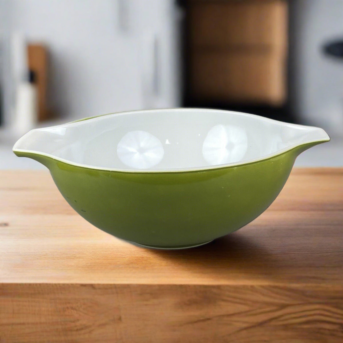 Vintage PYREX 4 Qt  #444 Verde Green Cinderella Mixing Bowl