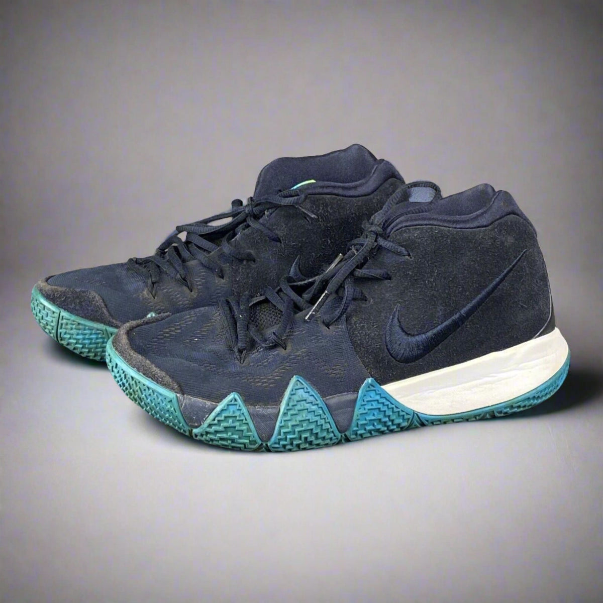 Nike Mens Kyrie 4 Obsidian Basketball Shoes Blue 943806-401 Mid Top Size 8