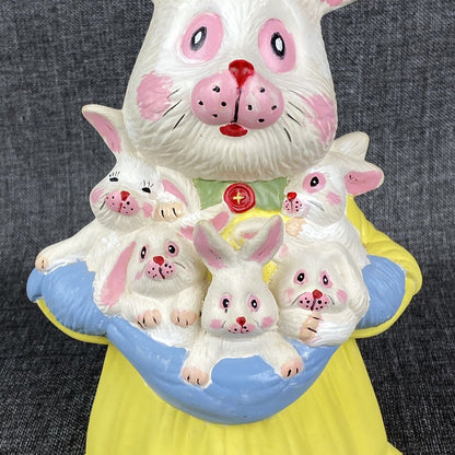 Vintage Bunny Rabbit Figurine 12" Tall Hand Painted