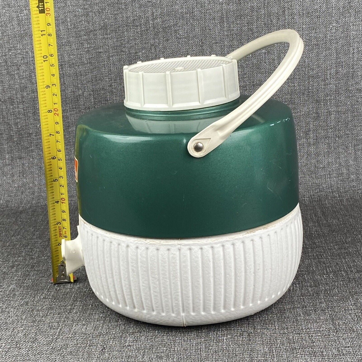 Vintage Coleman Green Snow-Lite 1 Gallon Cooler Jug 1970s Metal Top