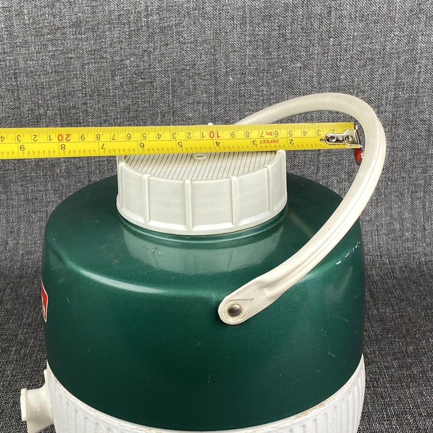 Vintage Coleman Green Snow-Lite 1 Gallon Cooler Jug 1970s Metal Top