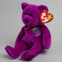 Vintage TY Beanie Baby Original 1999, Millennium Bear, Plush Stuffed Animal 6"